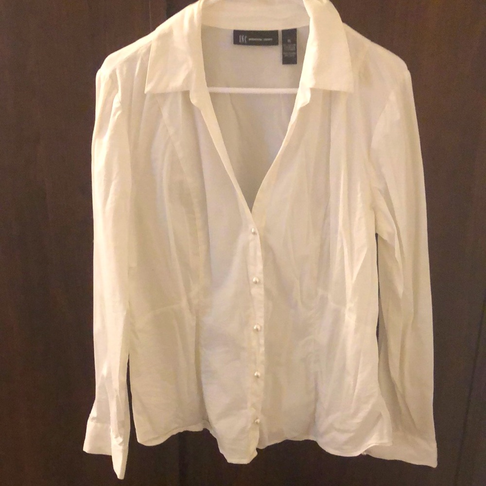 INC International Concepts White Shirt XL